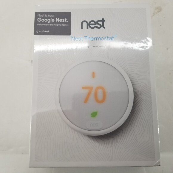Google, T4000ES, Nest Thermostat E, Smart Thermostat, White - Picture 1 of 7